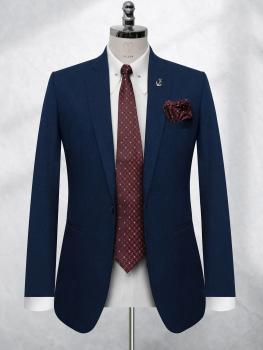 Bộ Suit Xanh Navy Sọc Xước Modern Fit TGS350